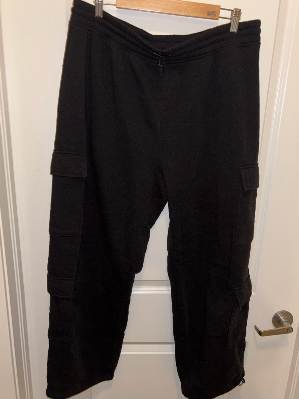 No Boundaries Black Cargo Track Joggers